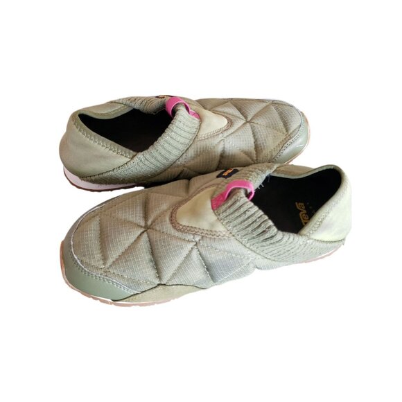 Teva Re  Ember Moc Slippers Quilted Design Knit Collar Womens Olive Size 8 - Picture 16 of 16